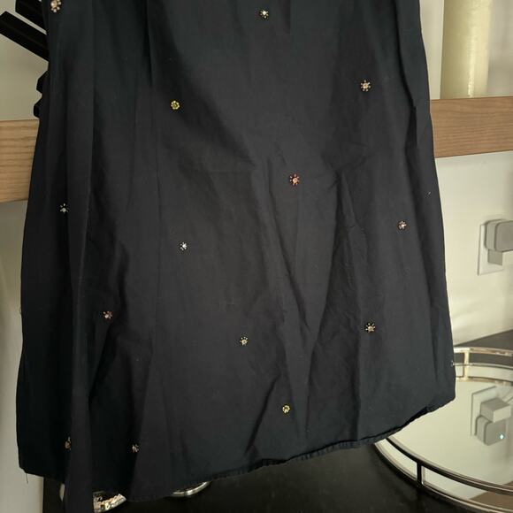 Zara Trafaluc Collection Open Shoulder Beaded Dress in Navy - Picture 4 of 6